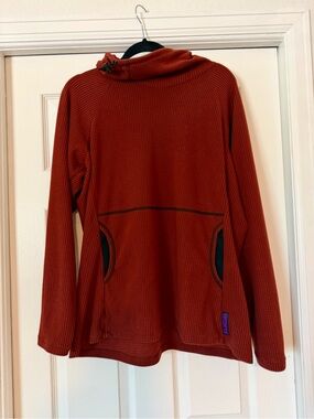 Melanzana Micro Grid Hoodie V2 in Rust XL